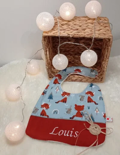 creatiphn couture bavoir bebe prenom cadeau de naissance 10
