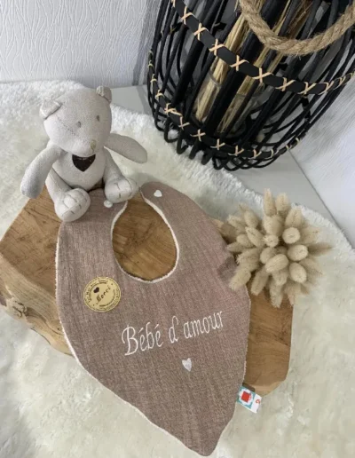 creatiphn couture bavoir bebe prenom cadeau de naissance 5