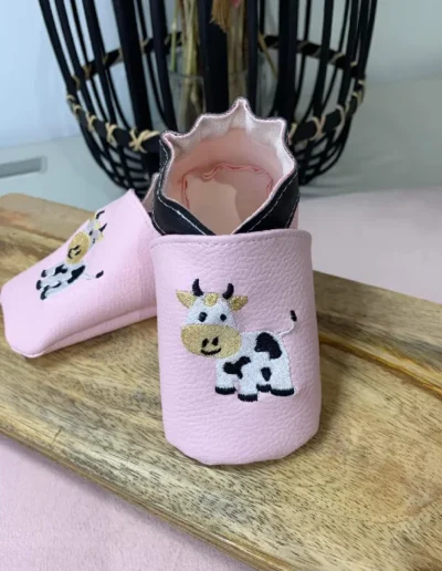 creatiphn couture chaussons prenom broderie cadeau de naissance 1