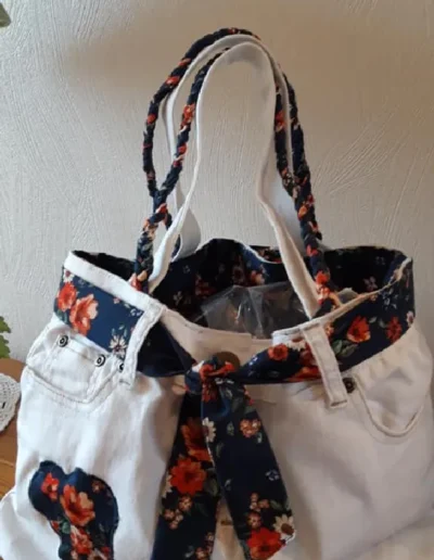 creatiphn couture femme recyclage jean sac broderie personnalise 2