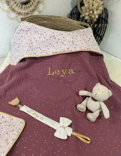 creatiphn couture plaid prenom broderie cadeau de naissance 15