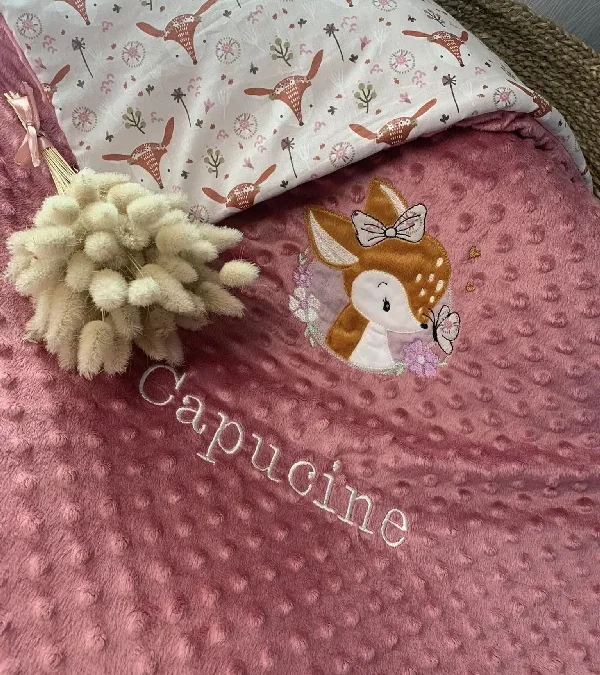 Plaid broderie Prénom