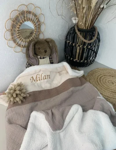 creatiphn couture plaid prenom broderie cadeau de naissance 7