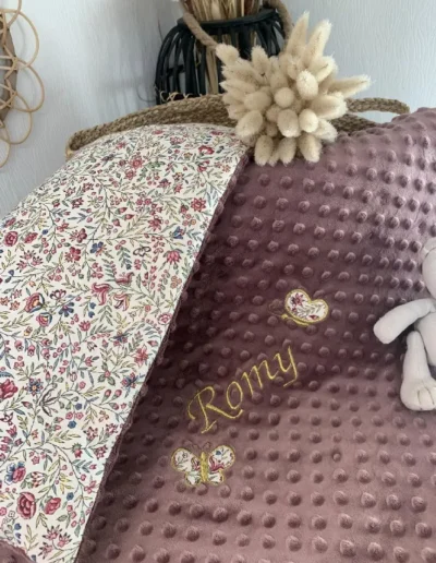creatiphn couture plaid prenom broderie cadeau de naissance 8