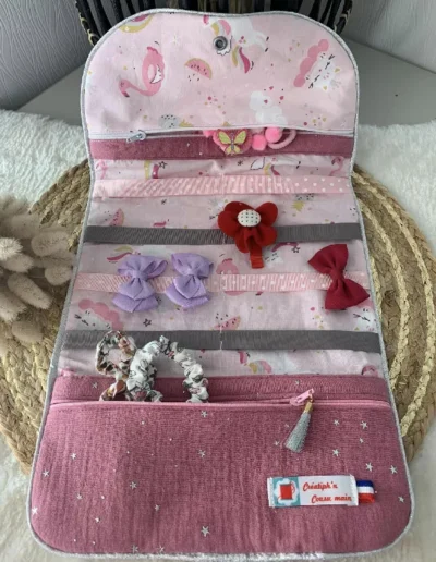 creatiphn couture pochette a barettes fille prenom broderie soissons 3