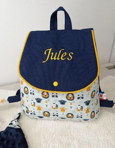 creatiphn couture sac a dos edouard prenom maternelle 4