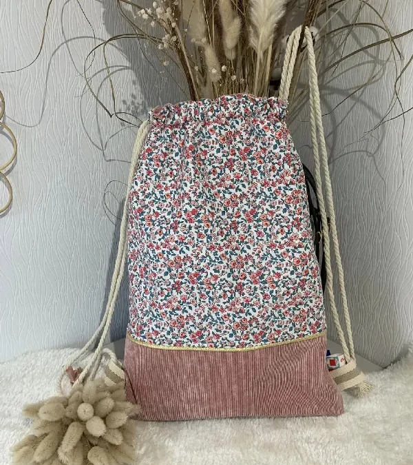 Sac pochon cordelettes