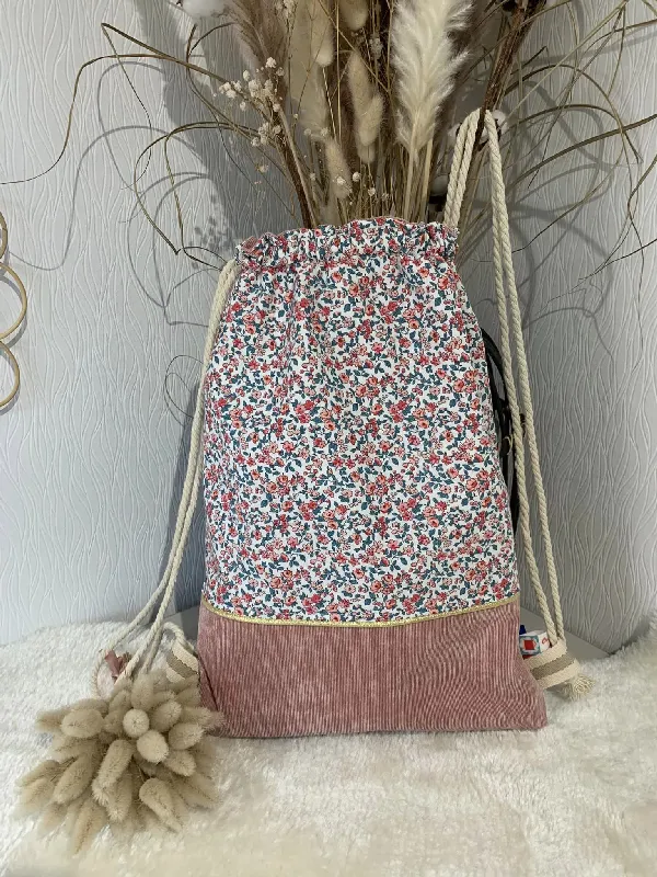 creatiphn couture sac ados cordelettes prenom bebe cadeau de naissance 2