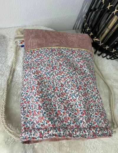 creatiphn couture sac ados cordelettes prenom bebe cadeau de naissance 3