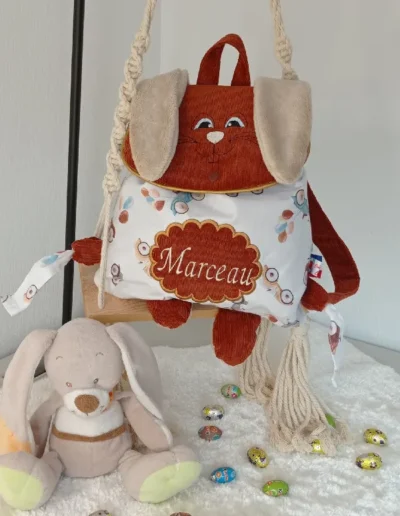 creatiphn couture sac oreilles de lapin enfant prenom brode 2