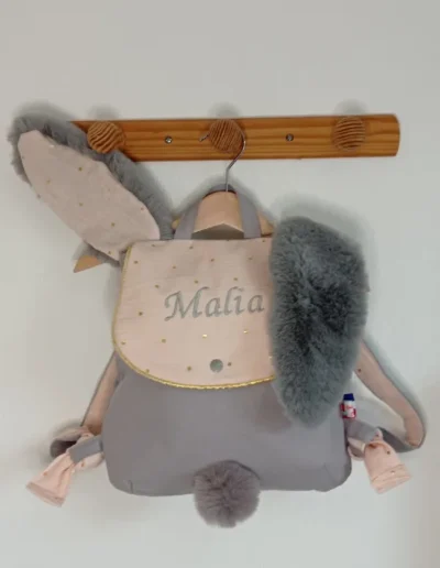 creatiphn couture sac oreilles de lapin enfant prenom brode 3